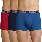 Pánské boxerky 3 ks DIM POWERFUL BOXERS 3x - DIM - červená L