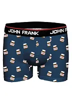 Pánské boxerky John Frank JFBD315-CHOCO Tm. modrá