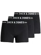 3PACK pánské boxerky Jack and Jones černé (12081832 - black/black) L