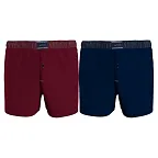 Pánské boxerky 2 pack UM0UM02188 - 0SD - Modrá, bordo - Tommy Hilfiger XL modrá a červená