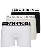 3PACK pánské boxerky Jack and Jones vícebarevné (12081832 - light grey) M