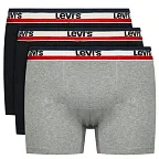 Pánské boxerky 3Pack 37149-0544 černá-šedá - Levi's S