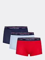 Boxerky 3pcs 1U87903841-020 červenomodrá - Tommy Hilfiger černá S