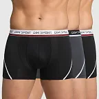 Pánské sportovní boxerky 3 ks DIM SPORT MICROFIBRE BOXER 3x - DIM SPORT - černá S