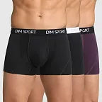 Pánské sportovní boxerky 3 ks DIM SPORT COTTON STRETCH BOXER 3x - DIM SPORT - černá S