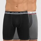 Pánské sportovní boxerky 2 ks DIM SPORT LONG BOXER 2x - DIM SPORT - černá S