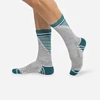 Pánské sportovní ponožky 2x DIM SPORT CREW SOCKS MEDIUM IMPACT 2x - DIM SPORT - zelená 43 - 46