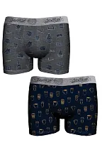 Pánské boxerky John Frank JF2BEF24 2Pack Dle obrázku XL