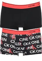 Pánské trenýrky 2pack NB2387A - V7F - Černá/červená - Calvin Klein XL černá s červenou