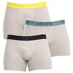 3PACK pánské boxerky Levis šedé (905045001 015) L