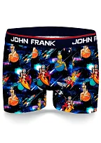 Pánské boxerky John Frank JFBD342 Tm. modrá L