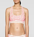 Sportovní podprsenka Bralette Modern Cotton QF1512E - Calvin Klein oranžová-bílá M