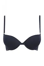 Podprsenka push-up Stretch Cotton 162394 CC317 00135 tmavě modrá - Emporio Armani tm.modrá 80D