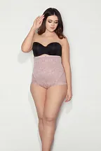 Vysoké kalhotky GLOSSY HIWAIST - MITEX černá XS