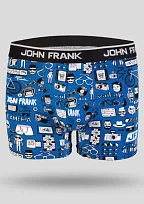 Pánské boxerky John Frank JFBD216 Modrá M