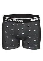 Pánské boxerky John Frank JFBD308 Tm. šedá M