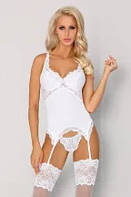 Elegantní korzet Alazne white - LivCo Corsetti bílá S/M