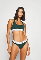 Dámská tanga - 0000F3786E CP2 - Calvin Klein petrolejová XS