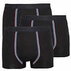 3PACK pánské boxerky Stillo černé s šedým pruhem (STP-0161616) XXL