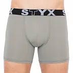Pánské boxerky Styx long sportovní guma světle šedé (U1062) L