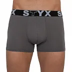 Pánské boxerky Styx sportovní guma tmavě šedé (G1063) XL