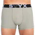 Pánské boxerky Styx sportovní guma světle šedé (G1062) M