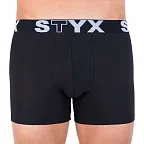 Pánské boxerky Styx long sportovní guma černé (U960) L