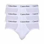 3PACK pánské slipy Calvin Klein bílé (U2661G-100) L