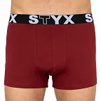 Pánské boxerky Styx sportovní guma nadrozměr vínové (R1060) 5XL