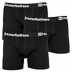 3PACK pánské boxerky Horsefeathers černé (AM067A) XL