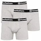 3PACK pánské boxerky Horsefeathers Dynasty heather gray (AM067C) S