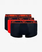 Boxerky 3pack 111357 0A715 70635 modro-oranžová - Emporio Armani modrá M