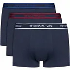 Boxerky 3pack 111357 0A717 40035 modrá - Emporio Armani modrá XXL