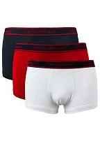 Boxerky 3pack 111357 0A717 33174 modro-bílá - Emporio Armani vícebarevná XL