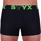 Pánské boxerky Styx sportovní guma černé (G962) S