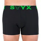 Pánské boxerky Styx long sportovní guma černé (U962) L